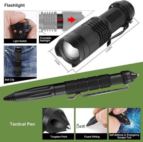 Survival Kit 17 in 1, Survival Gear and Supplies for Adult Teen Men, Survival Case, 2025 Xmas Holiday Surprise Gift for Fishing Hunting Camping Outdoor Adventure Gifts for Men Fathers Day in Saudi Arabia