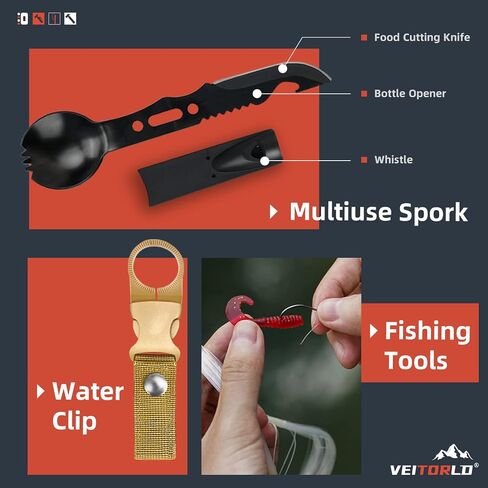 VEITORLD Gifts for Men Dad Him Christmas - Survival Gear and Equipment 12 in 1, Survival Kits - Cool Unique Fishing Hunting Birthday Gifts for Husband Teen Boy Boyfriend Women, Mens Stocking Stuffers in Kuwait