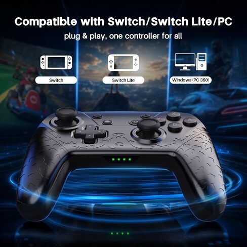 YAEYE Wireless Switch Pro Controller with NFC Amiibo, 1000mAh Battery Switch Controller for Nintendo Switch/Switch Lite/Switch OLED/PC, Gamepad with 6-Axis Gyro Dual Vibration Screenshot in Saudi Arabia