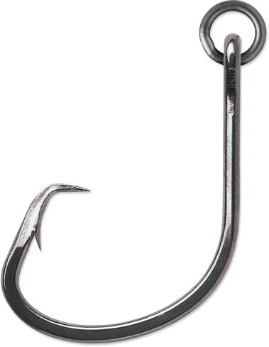 VMC Ringed Nemesis Circle 3X Hook, Offset Design for Live Bait and Saltwater Fishing, Size 2, 8 Pack, Black Nickel in Saudi Arabia