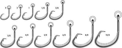 VMC Ringed Nemesis Circle 3X Hook, Offset Design for Live Bait and Saltwater Fishing, Size 2, 8 Pack, Black Nickel in Saudi Arabia