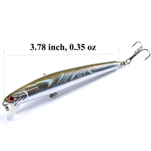 6 Pcs Floating Jerkbait Crankbait Minnow Lures Set, as Topwater Hard Swimbait for Salmon Trout Walleye Trout Bass Redfish Freshwater Saltwater 25 in Saudi Arabia