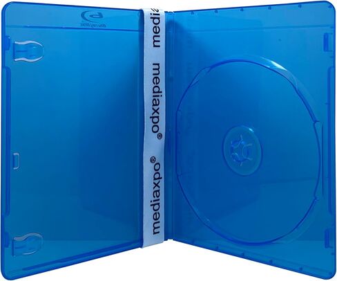 حافظات Blu-Ray Premium رفيعة مقاس 7 مم من Mediaxpo - تصميم موفر للمساحة للغاية، بولي بروبيلين، كم كامل لفن الغلاف - مثالية لهواة الجمع وعشاق الأفلام (عبوة من 100 قطعة) in Kuwait