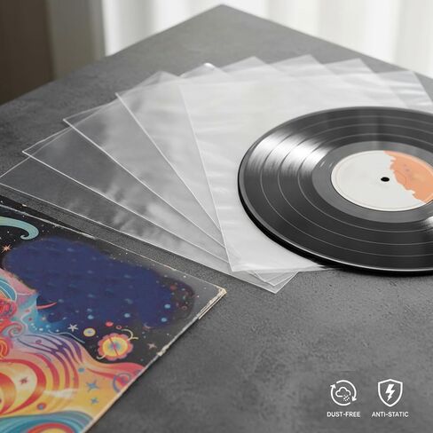 7-Inch Vinyl Record Outer Sleeves, Clear Anti- Static EP Album Covers Protective Covers for Collection Protection, 25pcs in Saudi Arabia