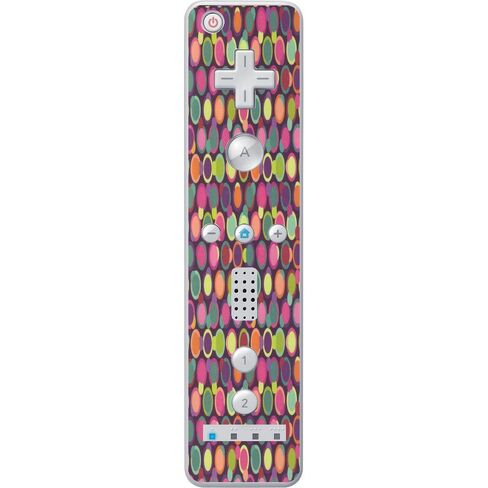 Fun Circles Pattern Lots of Purple Vinyl Decal Sticker Skin by Debbie's Designs for Wiimote Wii Controller in Saudi Arabia
