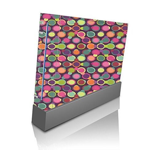 Fun Circles Pattern Lots of Purple Vinyl Decal Sticker Skin by Debbie's Designs for Wii Console in Saudi Arabia