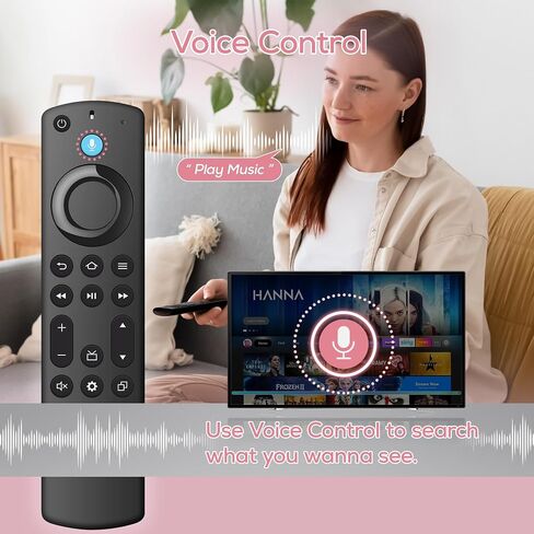 جهاز تحكم عن بعد صوتي بديل لسلسلة Fire، مكعب/عصا التلفزيون، متوافق مع 4K Max/4K (الجيل الأول/الثاني)، (الجيل الثاني/الثالث)/Lite/HD، جهاز التحكم عن بعد Firestick مناسب للتلفزيون الذكي Insignia/Pioneer in Saudi Arabia