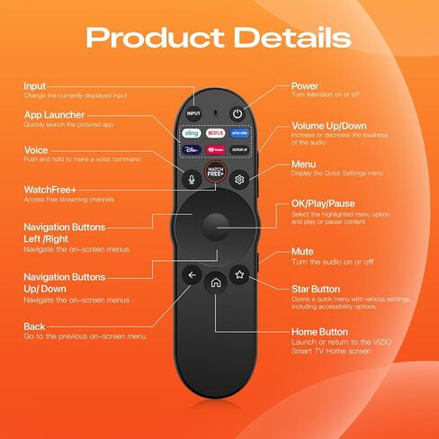 جهاز التحكم عن بعد الصوتي لجهاز Vizio-Smart-TV-Remote، XRT270 V2 الجديد المحسن XRT136 XRT260 XRT270 Smartcast D/P/M/V-Series FHD 4K Quantum Pro Smart TVs in Saudi Arabia