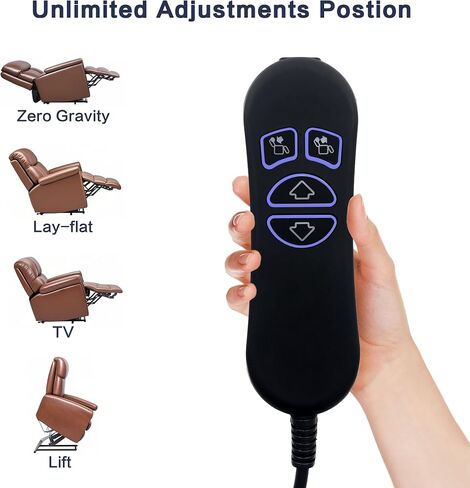 Fruhdi 4 Button 5 Pin Prong Hand Control Handset Remote with USB and Backlight for Lift Chairs Electric Sofa Power Recliners in Saudi Arabia