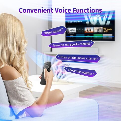 Replacement Voice Remote Control for Fire Smart TV, Firestick Remote for TV Stick/TV Stick Lite /4K, TV Cube (1st /2nd Gen), Smart TVs (3rd Gen), Not for Roku TV in Saudi Arabia