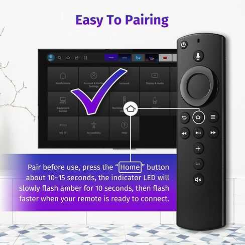Replacement Voice Remote Control for Fire Smart TV, Firestick Remote for TV Stick/TV Stick Lite /4K, TV Cube (1st /2nd Gen), Smart TVs (3rd Gen), Not for Roku TV in Saudi Arabia
