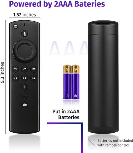 Replacement Voice Remote Control for Fire Smart TV, Firestick Remote for TV Stick/TV Stick Lite /4K, TV Cube (1st /2nd Gen), Smart TVs (3rd Gen), Not for Roku TV in Saudi Arabia