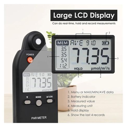Professional PAR Meter PPFD Tester with Quantum Sensor for Plant Growth 400–700 nm in Saudi Arabia