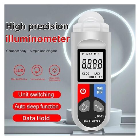 Digital Lux Meter Illuminometer 0–200,000 Pocket Light with LCD Display in Saudi Arabia