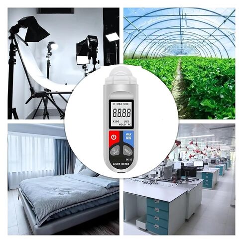 Digital Lux Meter Illuminometer 0–200,000 Pocket Light with LCD Display in Saudi Arabia