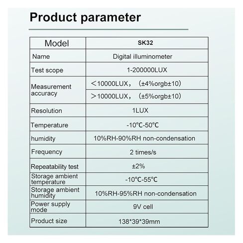 Digital Lux Meter Illuminometer 0–200,000 Pocket Light with LCD Display in Saudi Arabia