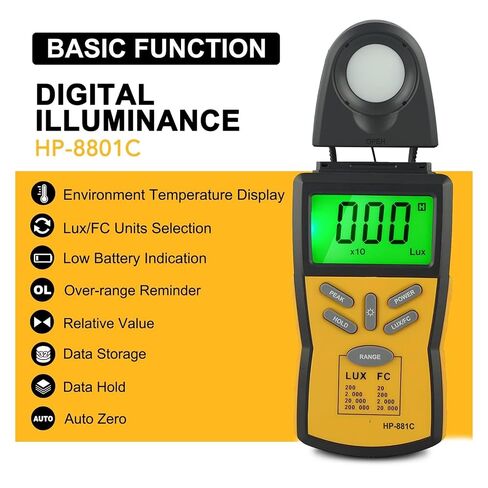 Handheld Lux Meter for Plant Growth Light Measurement 0.1–200,000 Lux in Saudi Arabia