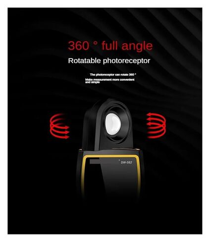 SW-582 Digital Lux Meter with Rotatable Sensor, Lux/Fc Illuminometer 199,900 Lux in Saudi Arabia