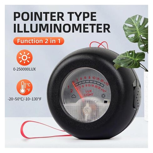 2-in-1 Illuminance Meter & Thermometer 0–250,000 Lux for Gardening in Saudi Arabia