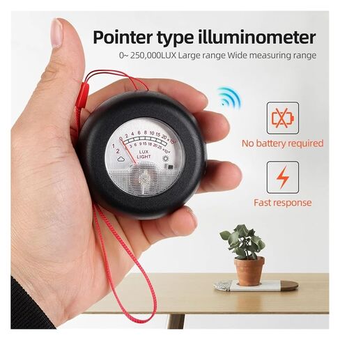 2-in-1 Illuminance Meter & Thermometer 0–250,000 Lux for Gardening in Saudi Arabia
