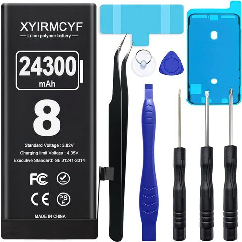 XYIRMCYF 24300mAh Super Capacity Battery Compatible with iPhone 14 Plus, 0 Cycle Li-Polymer Replacement Battery for iPhone 14 Plus, with Professional Repair Tool Kit in Saudi Arabia