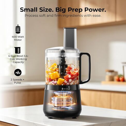 Sangcon 400W 4-Cup Mini Food Processor, Chop, Whip, Slice & Shred in Saudi Arabia