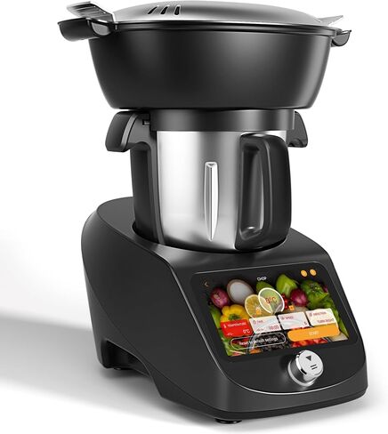 Smart Food Processor All-in-One Cooking Machine 3.0L Multifunctional Kitchen Appliance with Built-in Scale 7 inch Touch Screen 12 Speed Control Self-Cleaning 1000W Heating and Blending System (Black) in Saudi Arabia