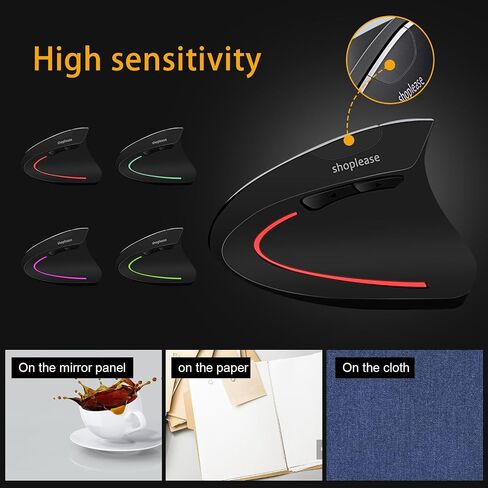 Wired Vertical Mouse, Optical Ergonomic Mouse with 4 Adjustable 800/1200/2000/3200, 5 Buttons USB Computer Mouse, Better for Large and Medium Sized Hands in Saudi Arabia