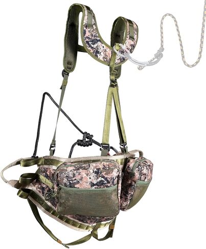 QOGIR Saddle Hunting Bridge Rope, Adjustable Tree Saddle Bridge Replacement, Durable 350 lb Rated Hunting Bridge Rope, Fits All Saddles, Saddle Hunting Safety Tether Rope in Saudi Arabia