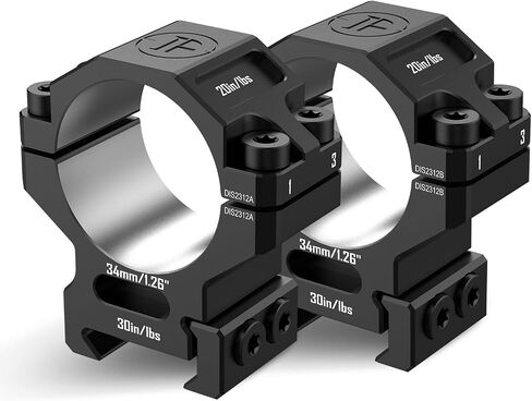 DISCOVERYOPT HD GEN-II 5-30x56 Rifle Optics ومجموعة حلقات نطاق 7075 متوسطة الحجم مقاس 34 مم in Saudi Arabia
