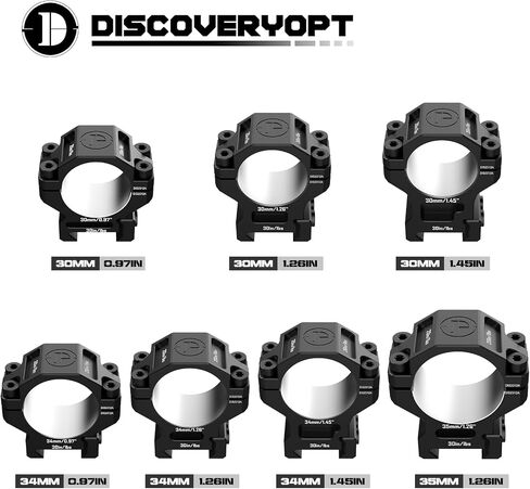 DISCOVERYOPT HD GEN-II 5-30x56 Rifle Optics ومجموعة حلقات نطاق 7075 متوسطة الحجم مقاس 34 مم in Saudi Arabia