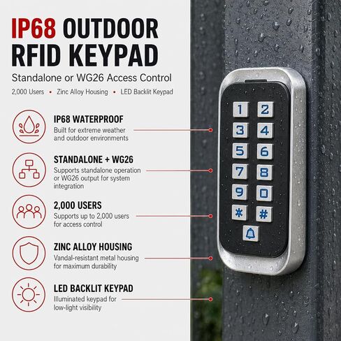 ASE Outdoor RFID Keypad Access Control in Saudi Arabia