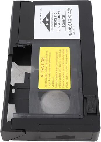 Little VHS Tape to Larger VHS TapeCamcorder Cassette Adapter Box for to VHSC Converter Effortless Playback and Recording One Key Control Ideal for Video Enthusiasts and Archive in Saudi Arabia