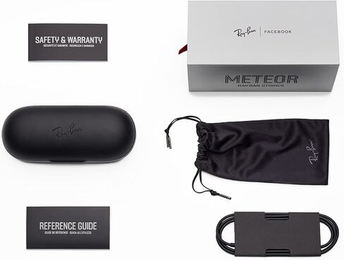 Ray-Ban Stories | Meteor Square Smart Glasses, Shiny Blue/Dark Blue Polarized, 51 mm in Saudi Arabia