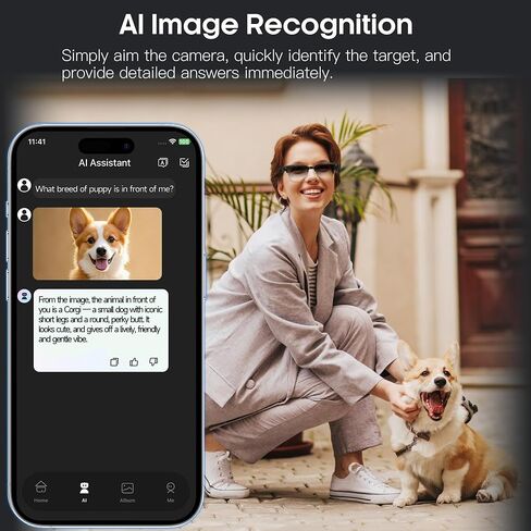 نظارات Yowow BIT AI الذكية مع كاميرا بدقة 8 ميجابكسل، صور بدقة 4K، تسجيل فيديو بدقة 1080 بكسل، ترجمة فورية، التعرف على الصور بالذكاء الاصطناعي، الاتصال عبر البلوتوث، صوت مفتوح للأذن، بطارية 290 مللي أمبير في الساعة، عدسات فوتوكروميك in Saudi Arabia