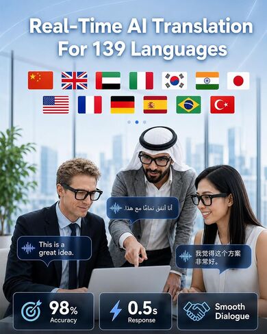 نظارات Coucur AI الذكية مع الكاميرا للرجال والنساء in Saudi Arabia