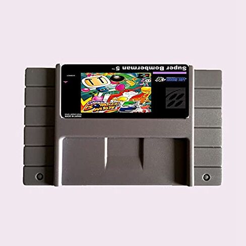 Samrad Save File Super Bomberman 5 16 Bit NTSC Big Gray Game Card For USA Version Game Player (Gray) in Saudi Arabia