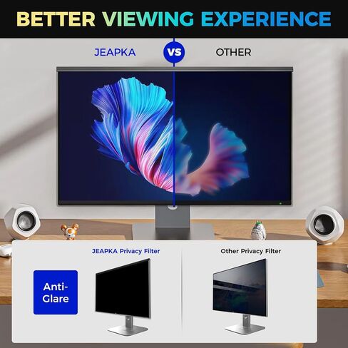 Magnetic 27 Inch Computer Privacy Screen Filter for 16:9 Aspect Ratio Widescreen Monitor, Eye Protection Anti Glare Blue Light Computer Privacy Shield Panel in Saudi Arabia