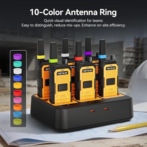 Retevis RB48A Industrial IP67 Waterproof Walkie Talkies Long Range, 6 Pack in Saudi Arabia