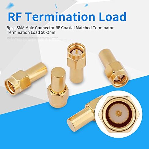Hilitand 5pcs Coaxial Terminators SMA Male Connector RF Coaxial Matched Terminator Termination Load 50 Ohm 2W SMA Terminator in Saudi Arabia