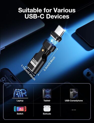 AUFU 240W 16PIN USB-C محول مغناطيسي 2-حزمة in Saudi Arabia