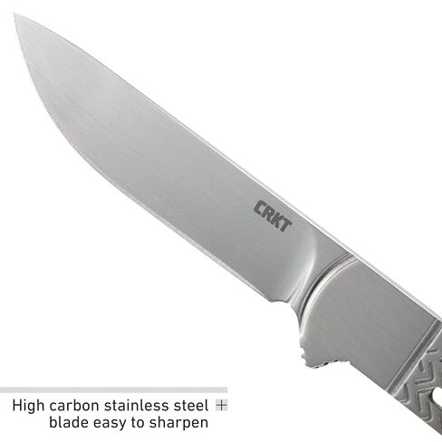 CRKT Testy Outdoor Fixed Blade Knife with Sheath, Gray, 7524 in Saudi Arabia