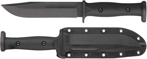 KA-BAR Slabby Fixed Blade Knife 6.86" Clip Point 1095 Cro-Van Black Blade Glass Reinforced Nylon (GRN) Handle Black in Saudi Arabia