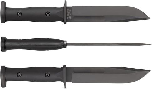 KA-BAR Slabby Fixed Blade Knife 6.86" Clip Point 1095 Cro-Van Black Blade Glass Reinforced Nylon (GRN) Handle Black in Saudi Arabia
