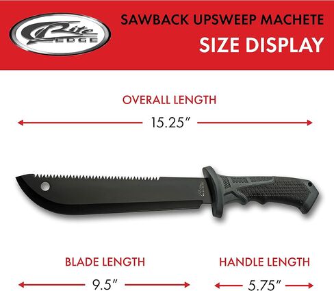 SZCO Full Tang Hunting Knife 15.25 Inch - Slate Machete Camping Knifes with Rubberized Handle, Stainless Steel Blade & Sheath - Pocket Knife for Hunting & Camping - Knives for Men in Saudi Arabia