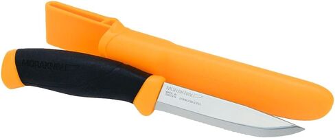 سكين Morakniv Companion من الفولاذ المقاوم للصدأ بشفرة ثابتة مسننة مع غمد، 4.1 بوصة in Saudi Arabia