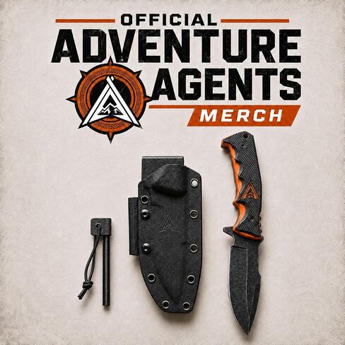 Gear Fixed-Blade Bushcraft Knife with Sheath – Camping & Outdoor Utility Knife in Saudi Arabia