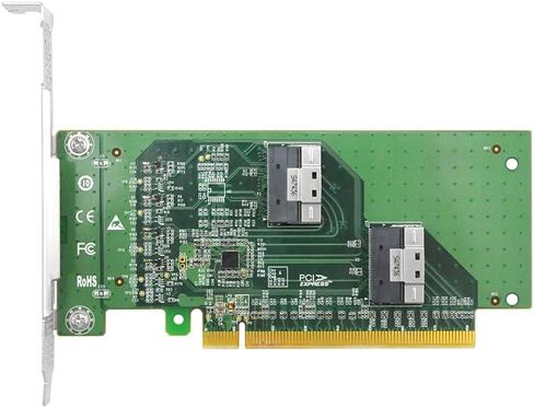 بطاقة توسيع SlimSAS إلى U.2 PCIe 4.0 إلى 2 منفذ SFF-8654 4i NVMe in Saudi Arabia