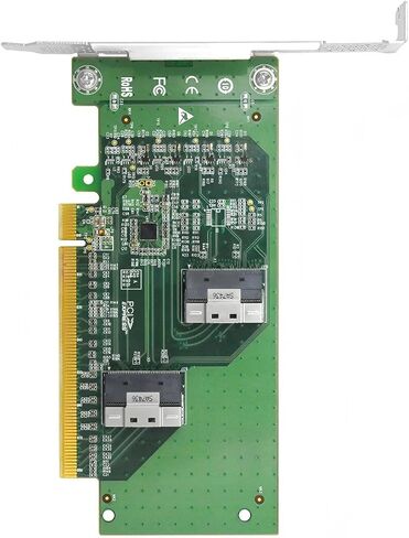 بطاقة توسيع SlimSAS إلى U.2 PCIe 4.0 إلى 2 منفذ SFF-8654 4i NVMe in Saudi Arabia