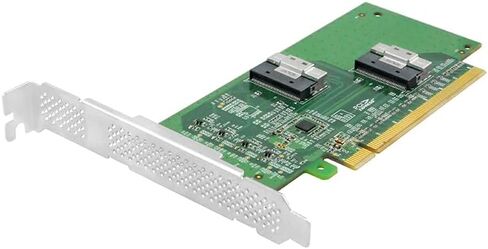 بطاقة توسيع SlimSAS إلى U.2 PCIe 4.0 إلى 2 منفذ SFF-8654 4i NVMe in Saudi Arabia